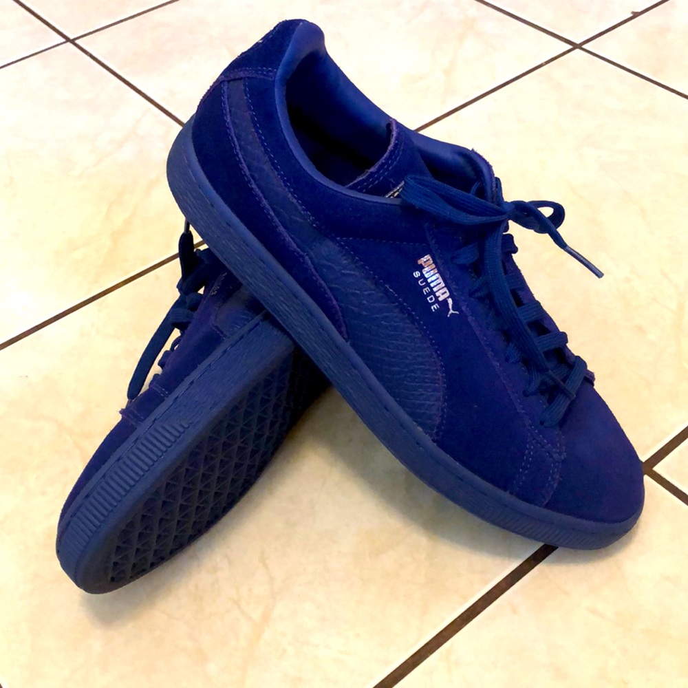 ORIGINAL PUMA ELECTRIC BLUE SUEDE SNEAKERS SZ 9.5